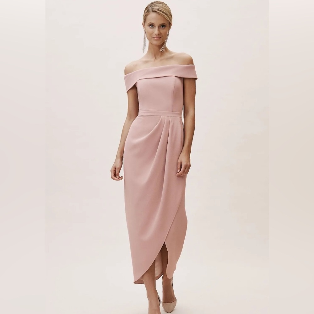 BHLDN Off-Shoulder Pink Dress